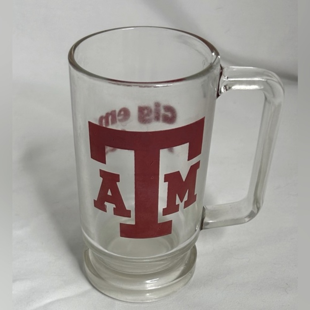 Texas A & M Collectors Glass Mug Vintage